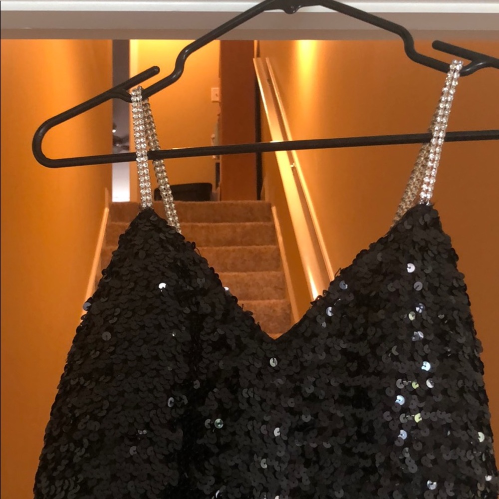 Black sequin dress size medium